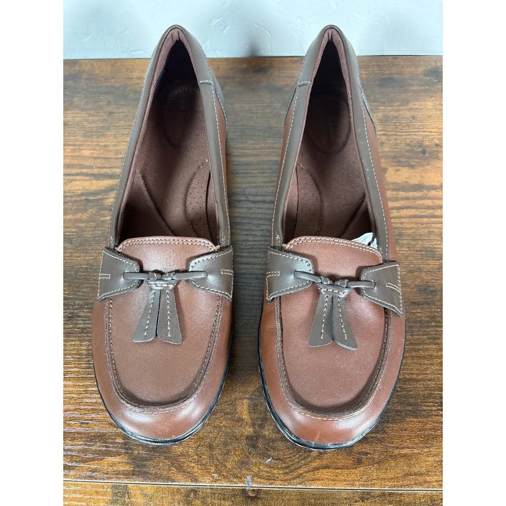 Clarks Ashland Bubble Brown Multi Leather Tassel Loafers Womens 11 M 26067330110